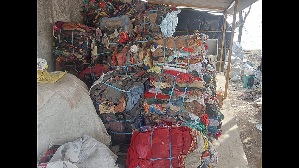 The NGO collects around 700 kgs of discarded textiles. Photo: Project Aamhi 